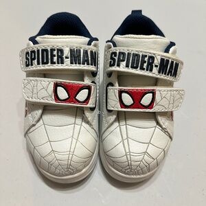 Marvel Spiderman Baby Toddler Size 6 Shoes Sneakers White Navy